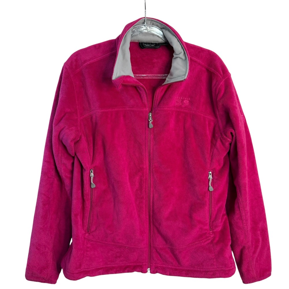 Mountain Hardwear Full Zip Fleece Jacket in Bright Pink Women's Large